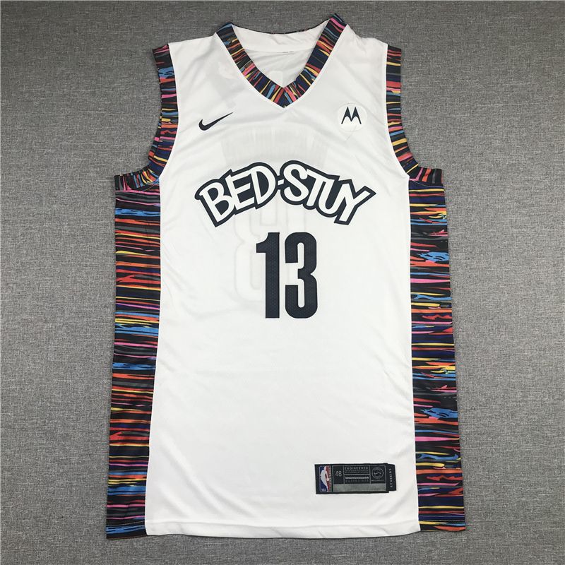 Men Brooklyn Nets #13 Harden White City Edition 2021 Game Nike NBA Jersey